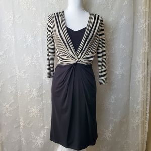 RONEN CHEN Black Striped Dress Sz 2!